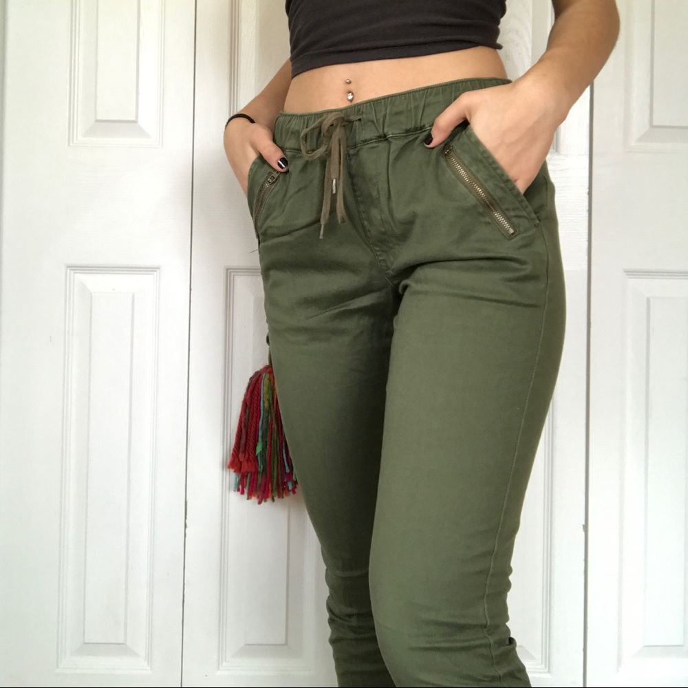 Edgy Olive Bottoms